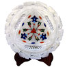 Carved Marble Plate with Inlay Work