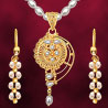 24kt Gold Plated Pendant & Freshwater Pearl Set
